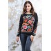 Embroidered sweatshirt "Fairy World" Black